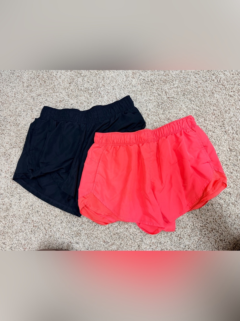 Athletic Works Women’s Running Shorts - Black & Coral Pink